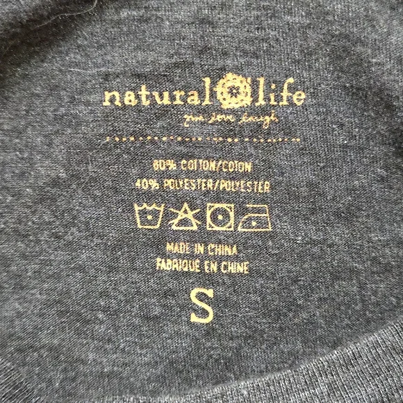 Natural Life Tops | Charcoal Gray Graphic Sun Tee Women's S - Picture 7 of 8